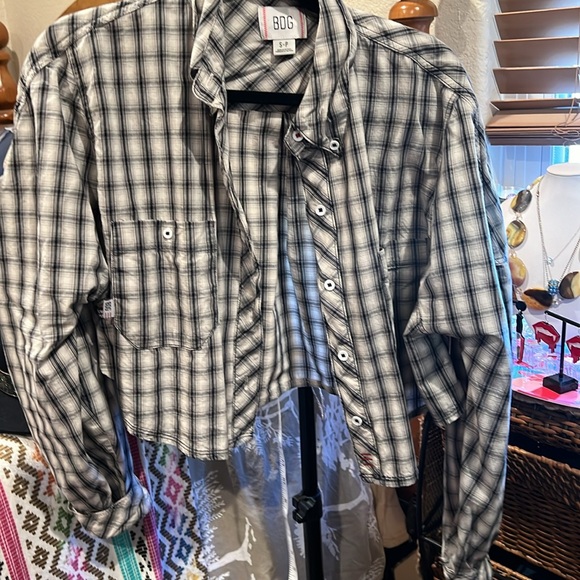 BDG by Urban Outfitters Corey Button Down Crop Plaid EUC! LIKE NEW!!! - Picture 12 of 15